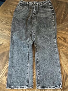 Women's High-Rise Straight Leg Jeans - Black Wash